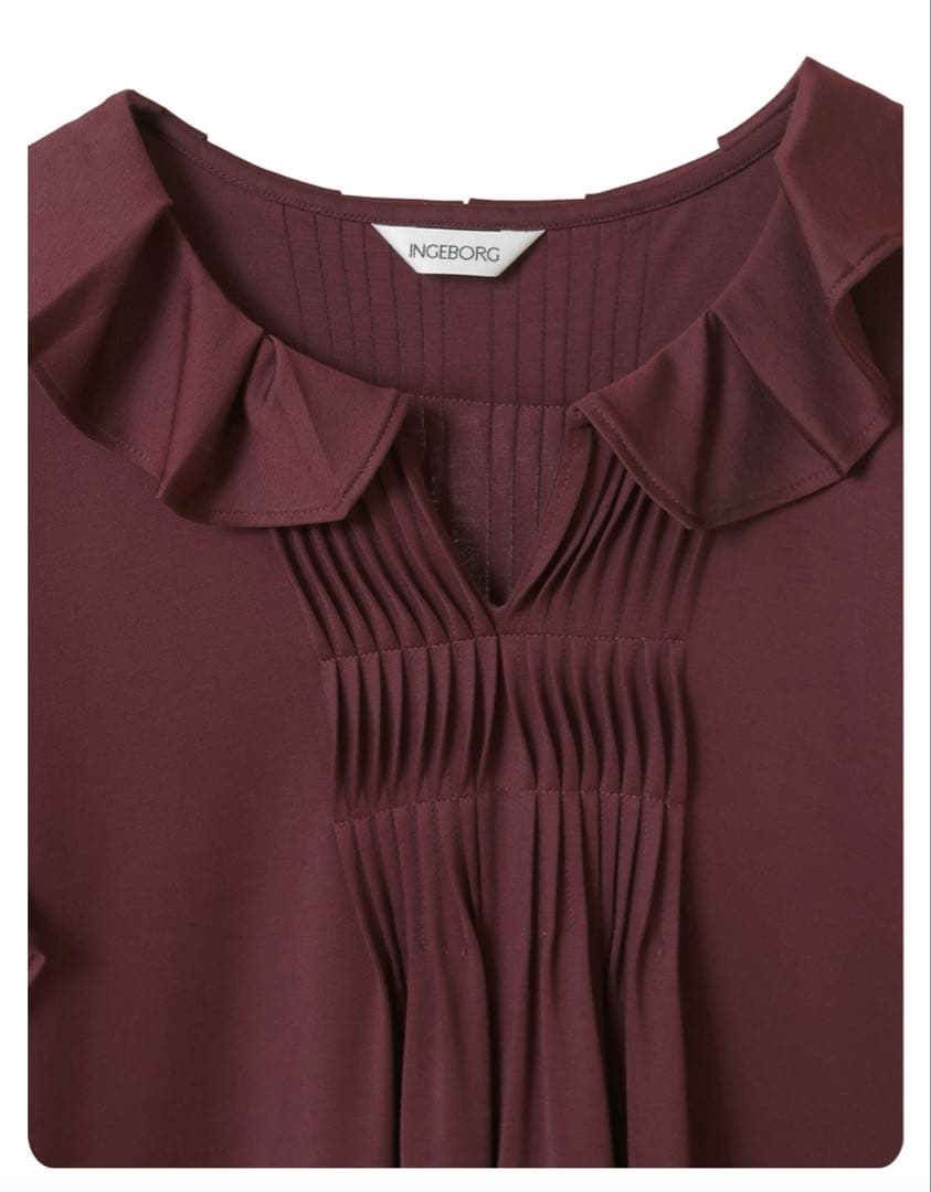 インゲボルグ　カットソーワンピース　ボルドー　アリスグレー様