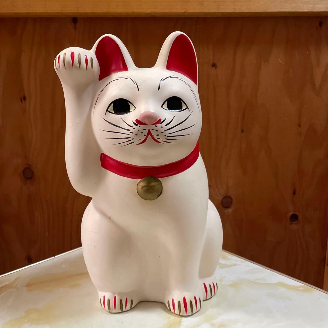 昭和レトロ　招き猫　豪徳寺　縁起物　金運　開運　置物　30㎝