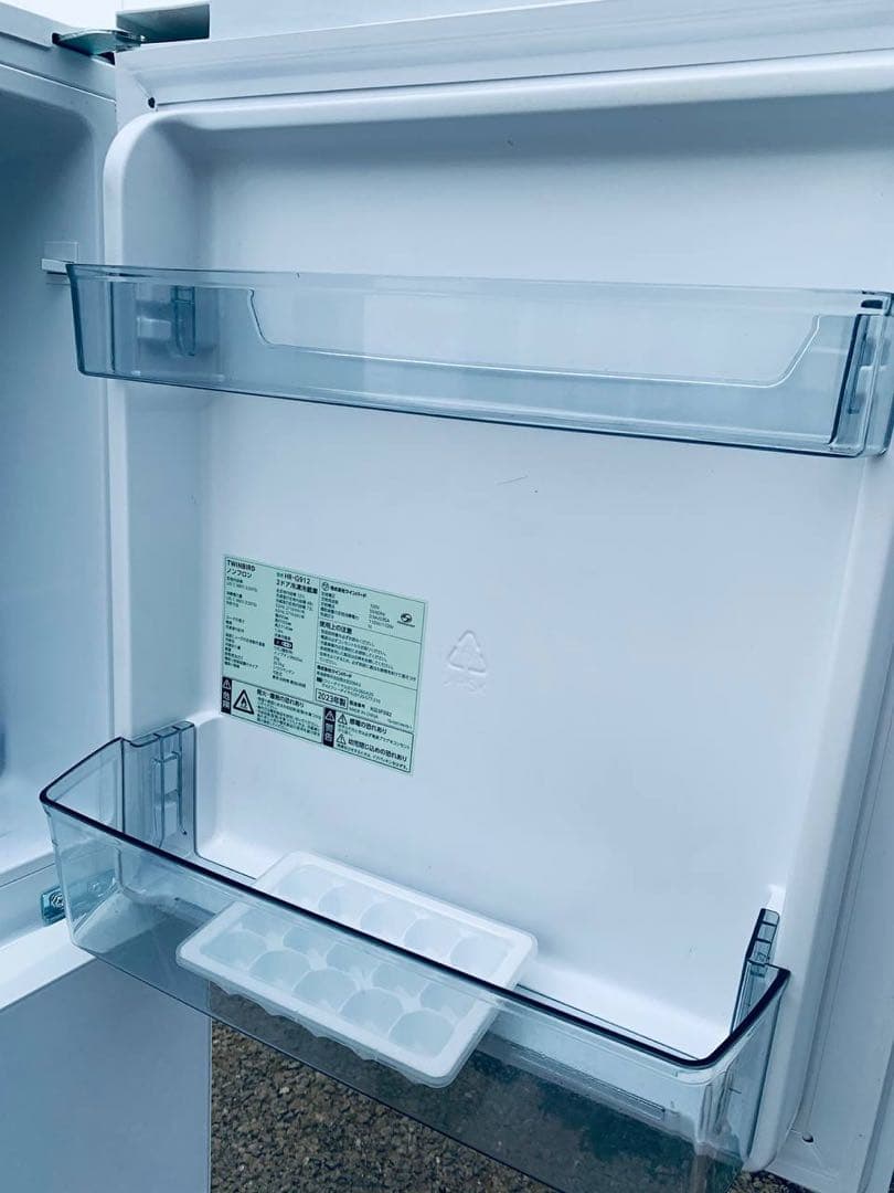 ①✅ツインバードノンフロン2ドア冷凍冷蔵庫 ✅ ✅HR-G912✅送料設置無料