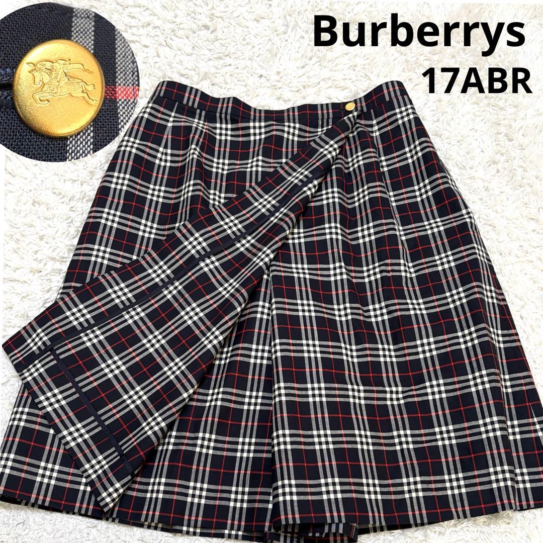 【希少✨美品】バーバリーズ ノバチェック キュロット 巻きスカート風 17号