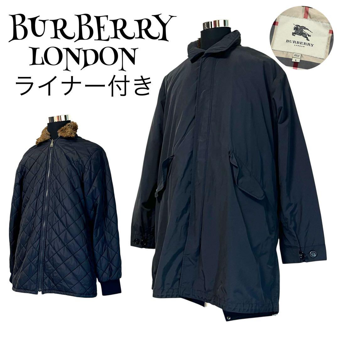 【メガチェック】【L】BURBERRY LONDON モッズコート ライナー付き