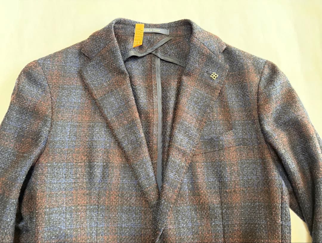 【美品】TAGLIATORE チェック柄ジャケット 46(M相当) イタリア製