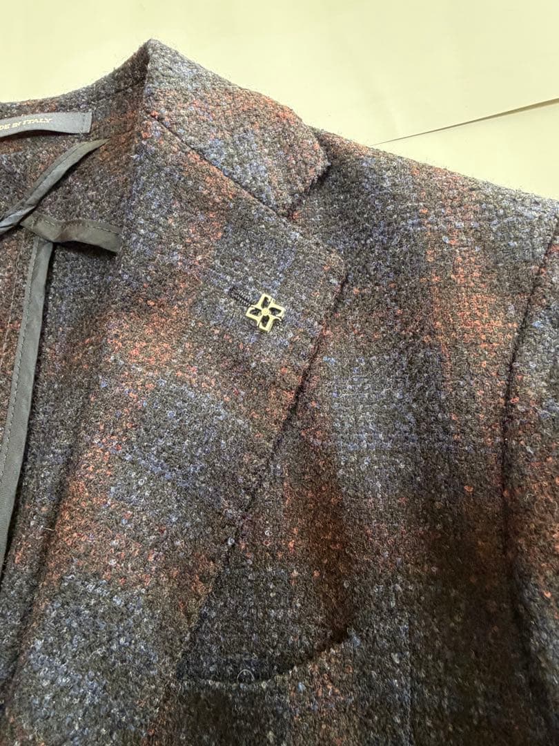 【美品】TAGLIATORE チェック柄ジャケット 46(M相当) イタリア製