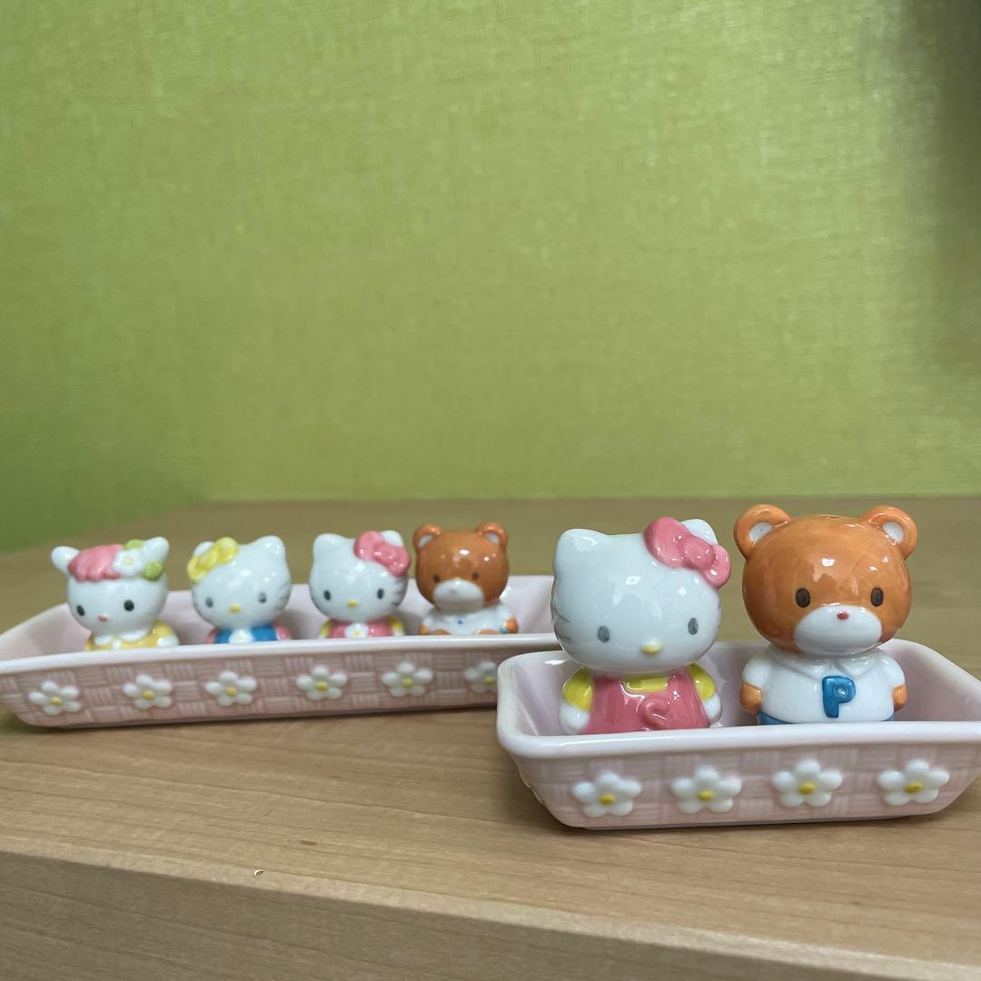ハローキティ　希少　箸置き　調味料入れ　レア　レトロ　HELLO KITTY