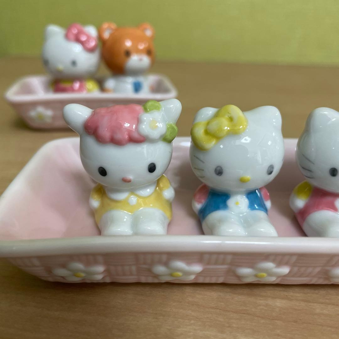 ハローキティ　希少　箸置き　調味料入れ　レア　レトロ　HELLO KITTY