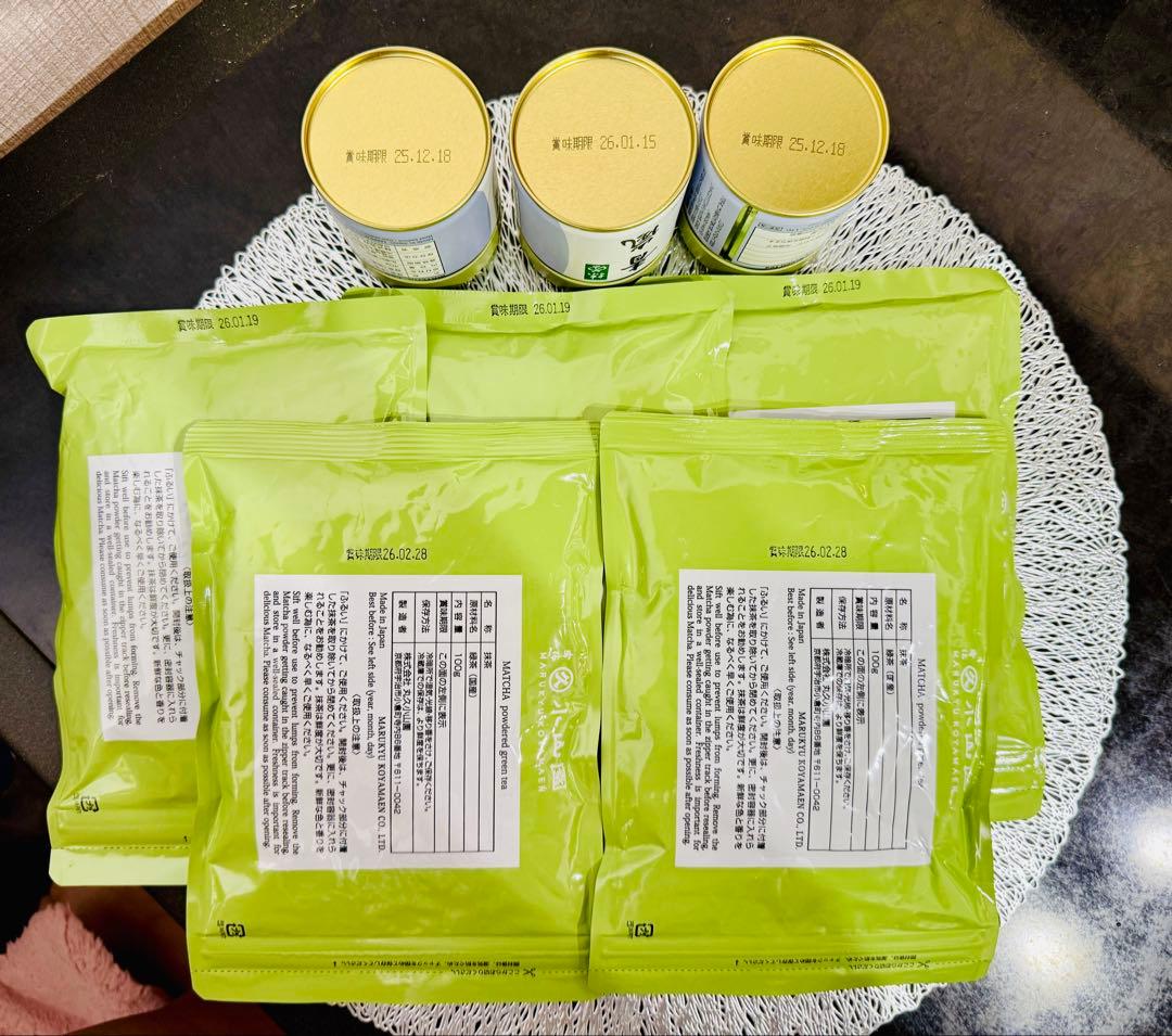 【新品未開封】丸久小山園　青嵐 100g×5袋　40g×3缶