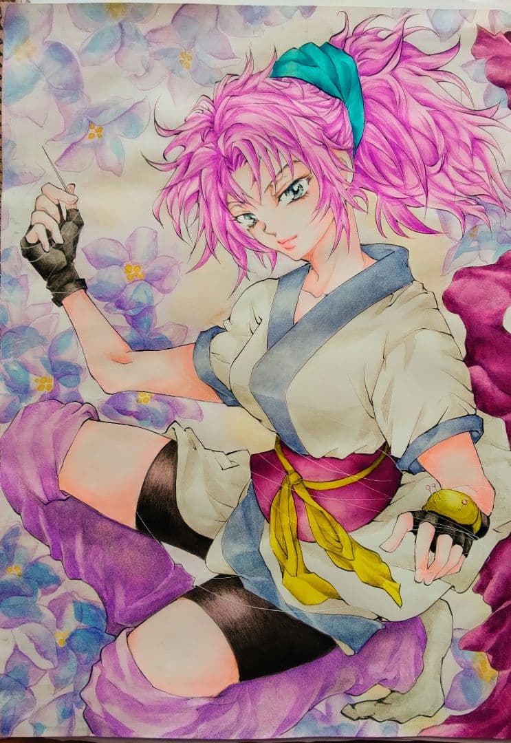 手描きイラスト　オーダー ストリートファイター 神月かりん シェリルノーム