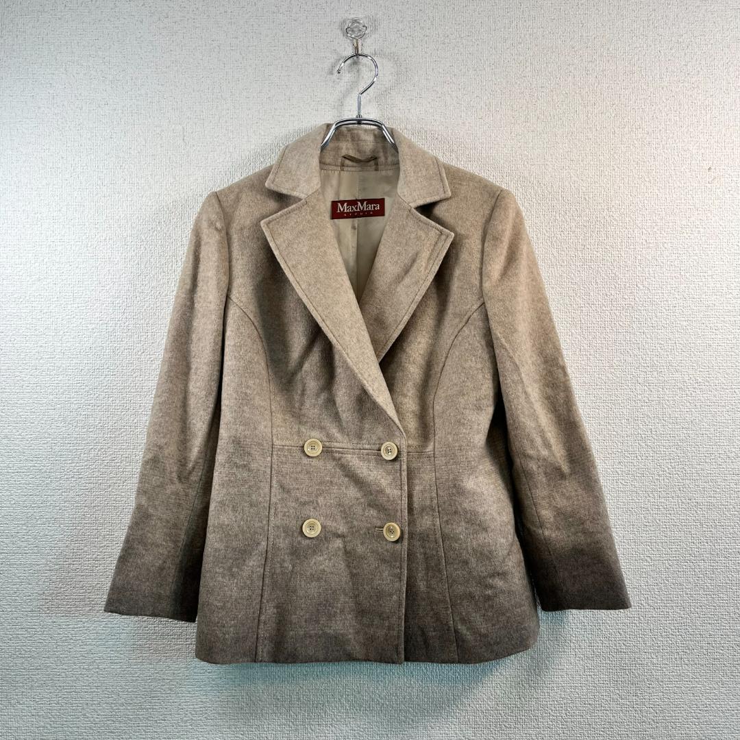 MaxMara ウールジャケット 42 ベージュ M〜L相当