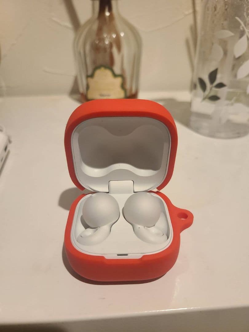 SONY LinkBuds Open WF-L910(W)ホワイト　赤ケース付き