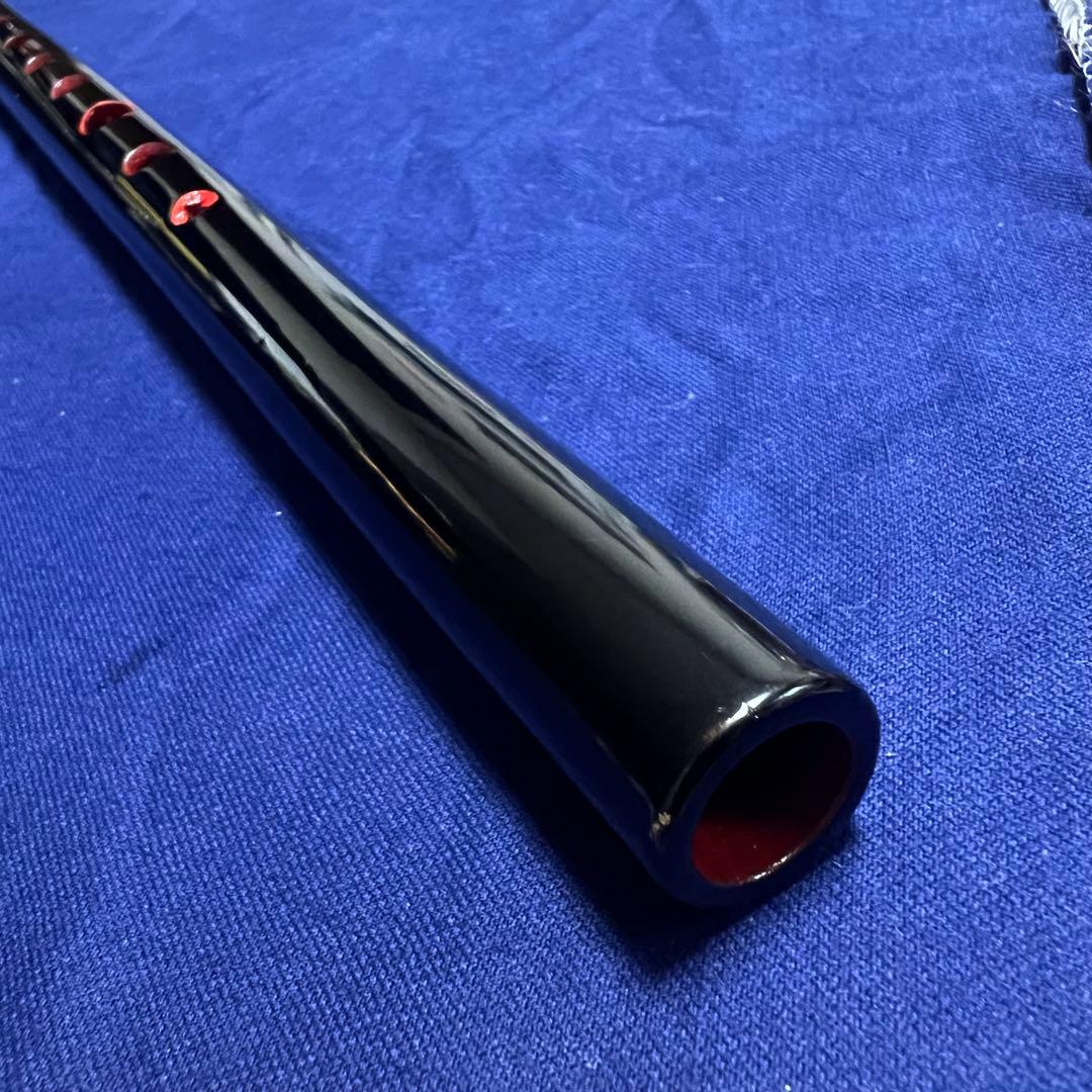 篠笛丸山 3本調子 唄物 黒漆塗 笛袋付