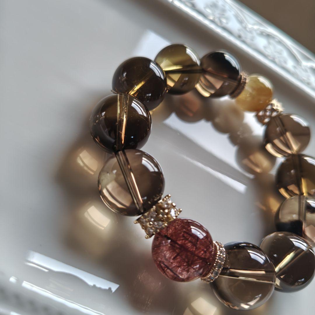 専用です♡非加熱ナチュラルスモーキーシトリン　極上レッドルチル極上ゴールドルチル