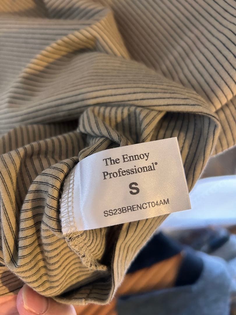 The Ennoy Professional ストライプ長袖Tシャツ S