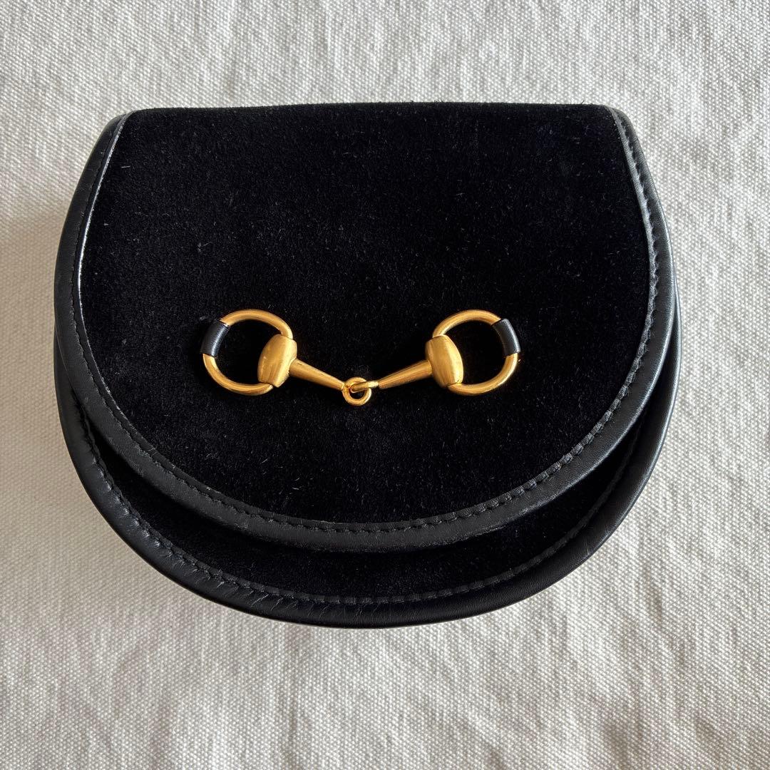 【ベルト無し・バッグのみ】 GUCCI ホースビット・ウエストバッグ　ブラック