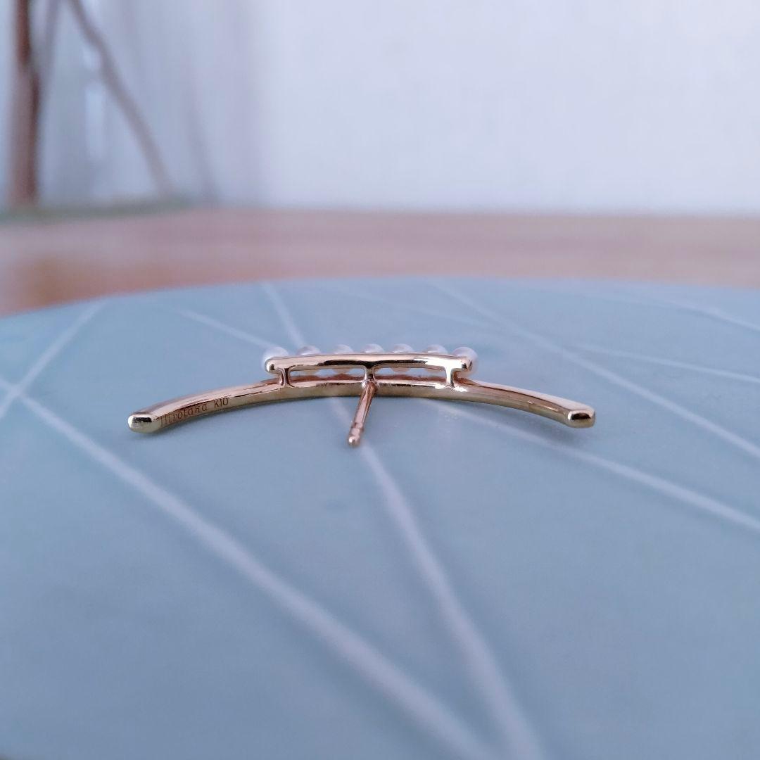 Hirotaka　ピアス K10YG×アイボリー パール　片耳　イヤーカフ風