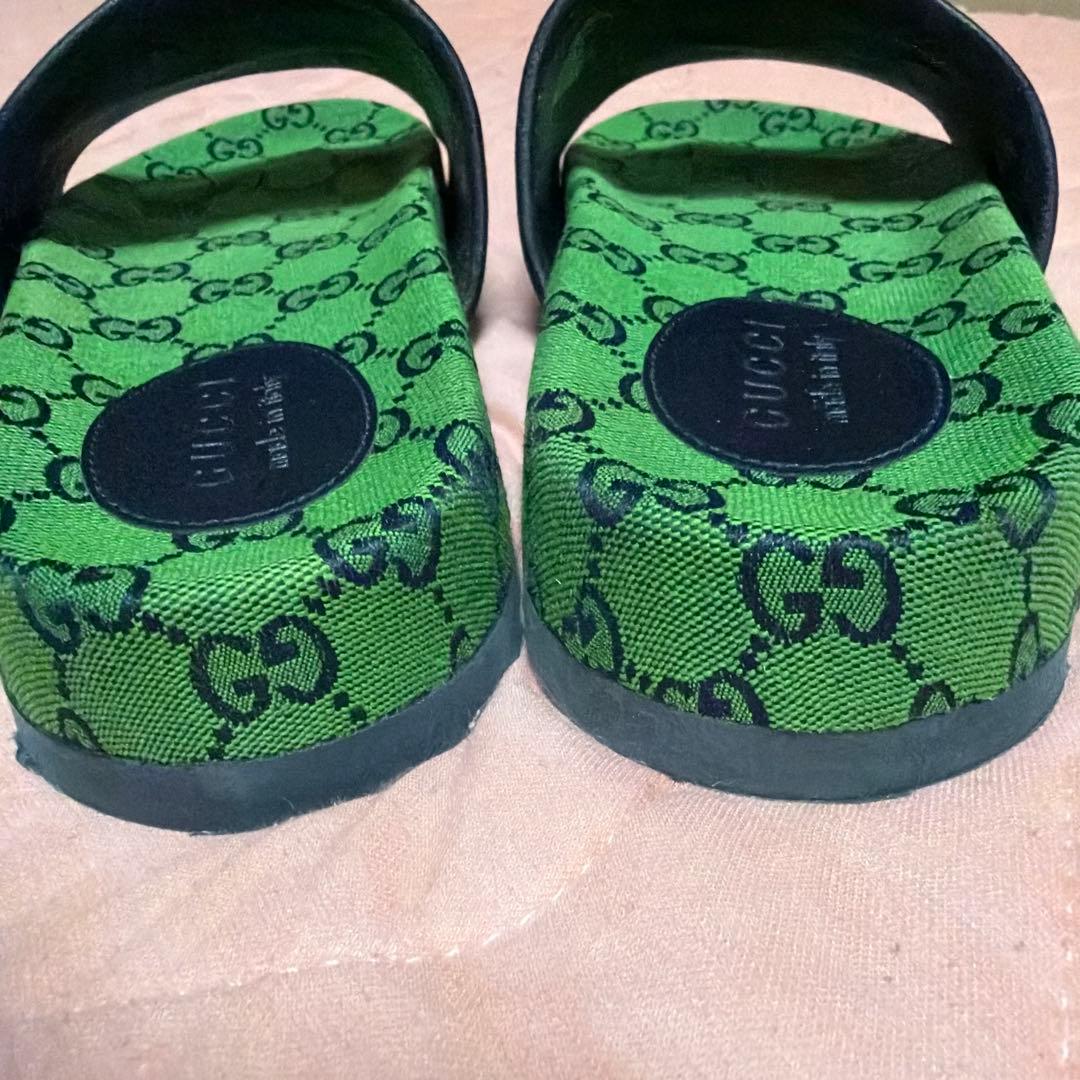GUCCI グリーン GGパターン サンダル 9