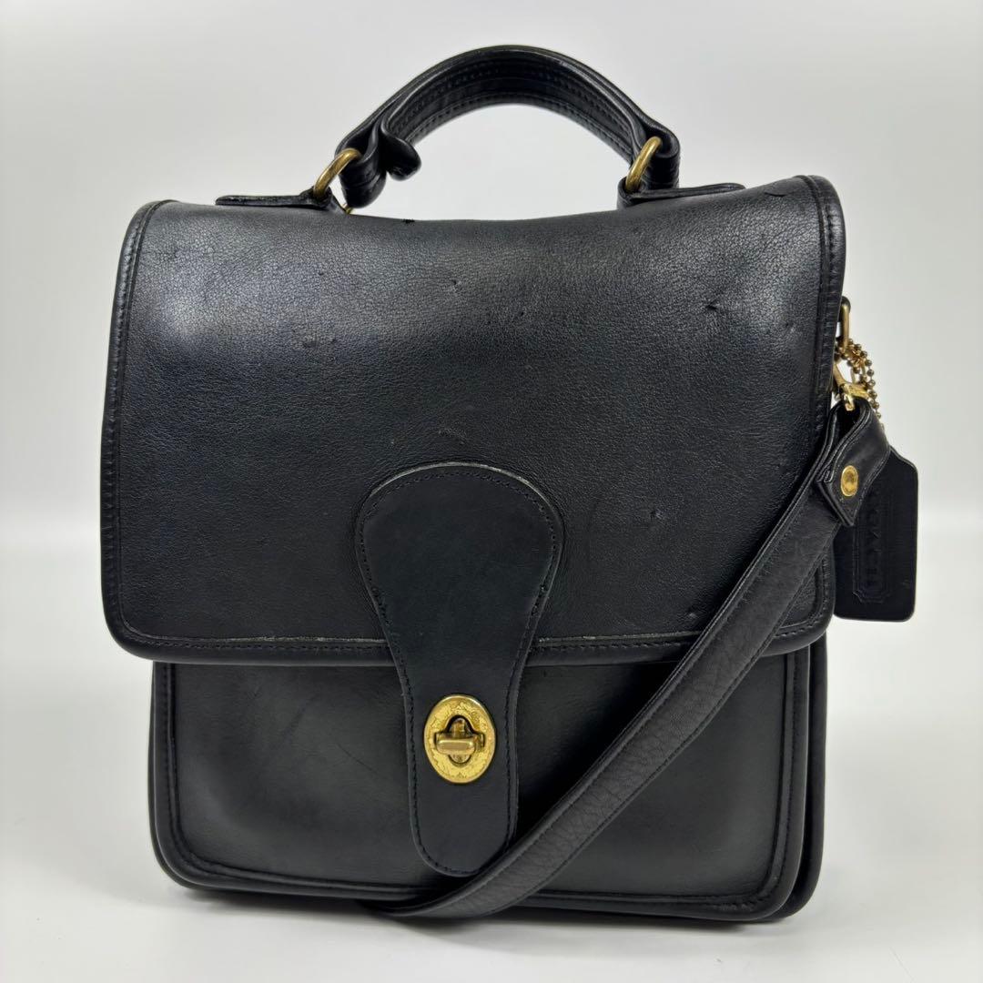 超希少！オールドコーチ　2way　ショルダーバッグ　黒　アメリカ製　ステーション