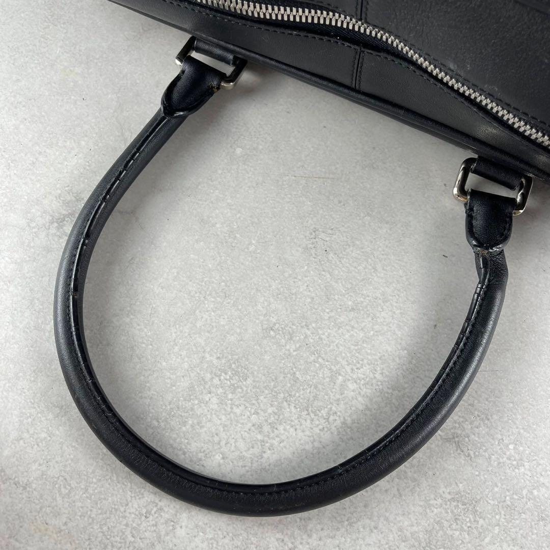 ロエベ　アマソナ45　ボストンバッグ　肩掛け　ブラック　レザー