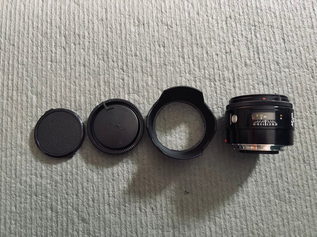 ミノルタ MINOLTA 35mm f2.0 単焦点レンズ フード付き