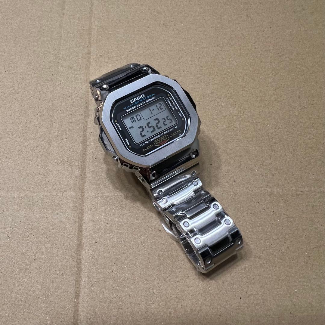 G-SHOCK DW-5600 メタル カスタム シルバー