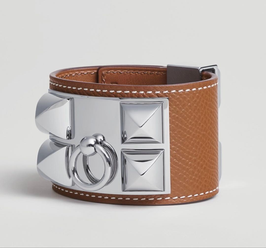 未使用　エルメス　コリエドシアン　ブレスレット　ゴールド　シルバーパラディウム