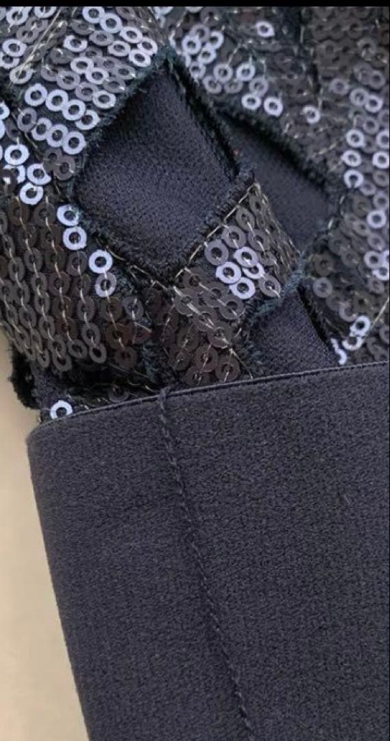 qsg ネイビー オフショルダーパーティードレス