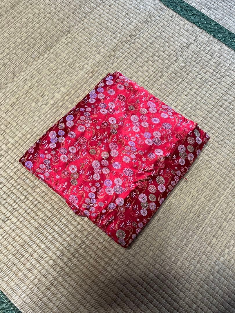 13絃用 琴袋(丸袋) 赤系　柄物　厚手　少し厚手