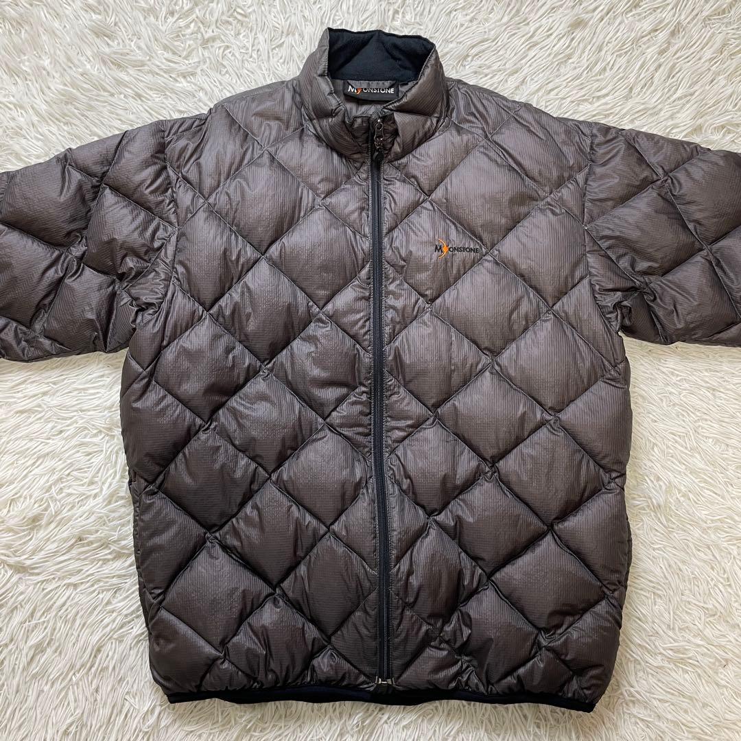 90s MOONSTONE グースダウン ダイヤキルティング L ブラウン