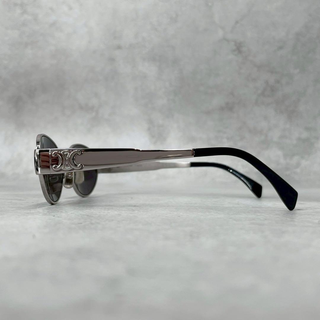 極美品◎セリーヌ　トリオンフ　メタル　01 サングラス　オーバル　ロゴ刻印