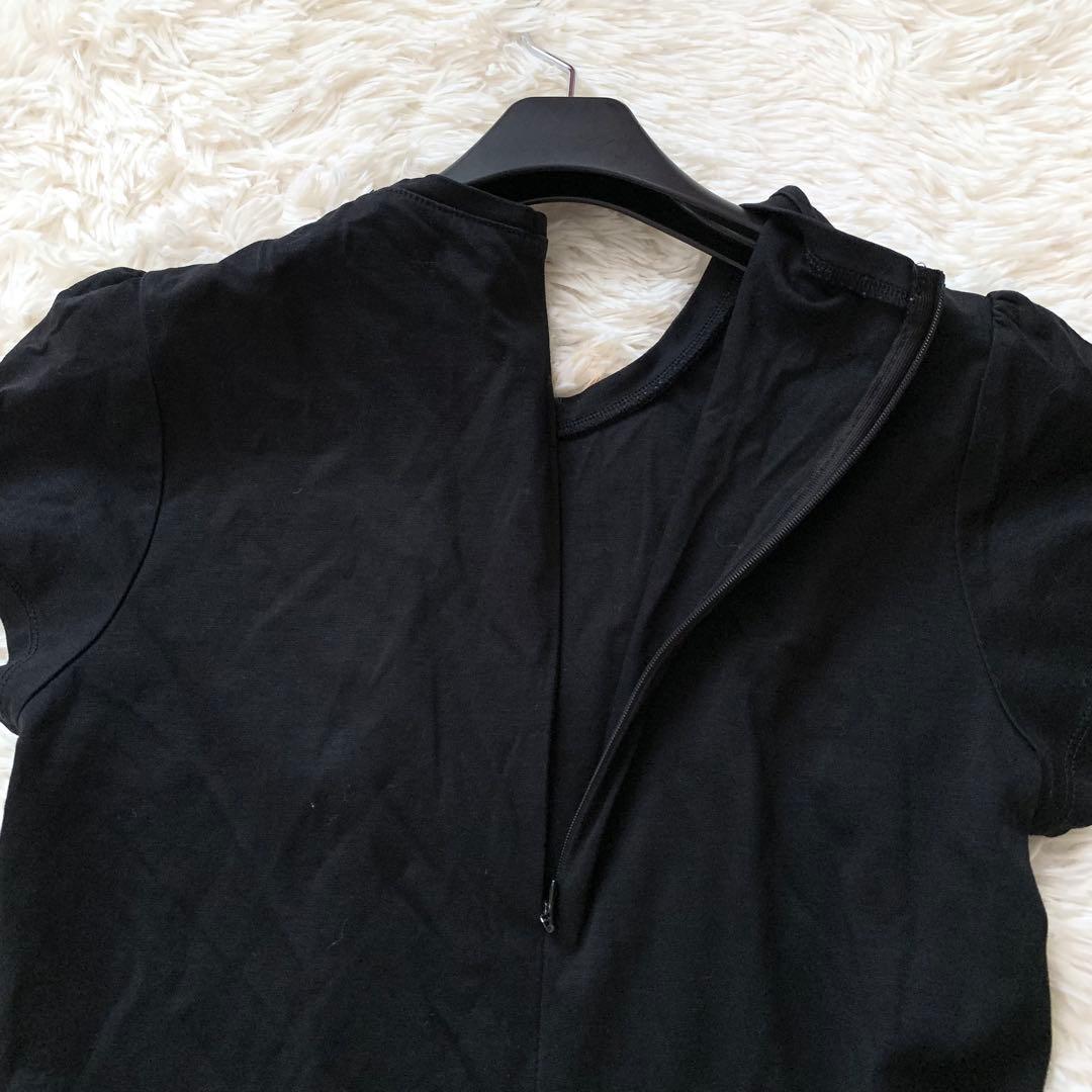 極美品✨ボーダーズアットバルコニー 現行 トップス アシンメトリー ぺプラム 黒