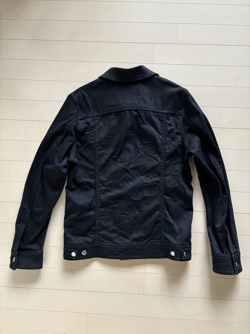 1piu1uguale3 ブラック 3rdデニムジャケット Gジャン