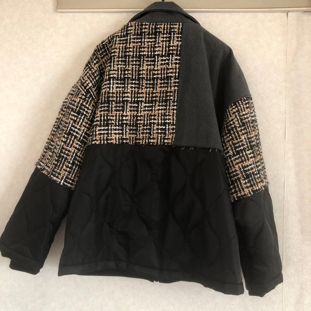 ヤマダヤ・ラディエイト RADIATE ツイードコンビネーションショートコート