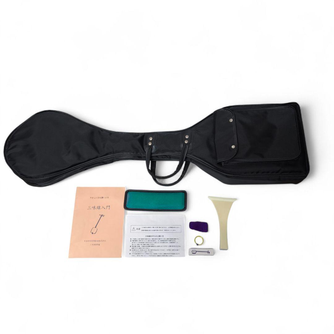 美品！日本和楽器製造 銀河印 にちわ印 津軽三味線 入門セット（合成皮・花梨材）