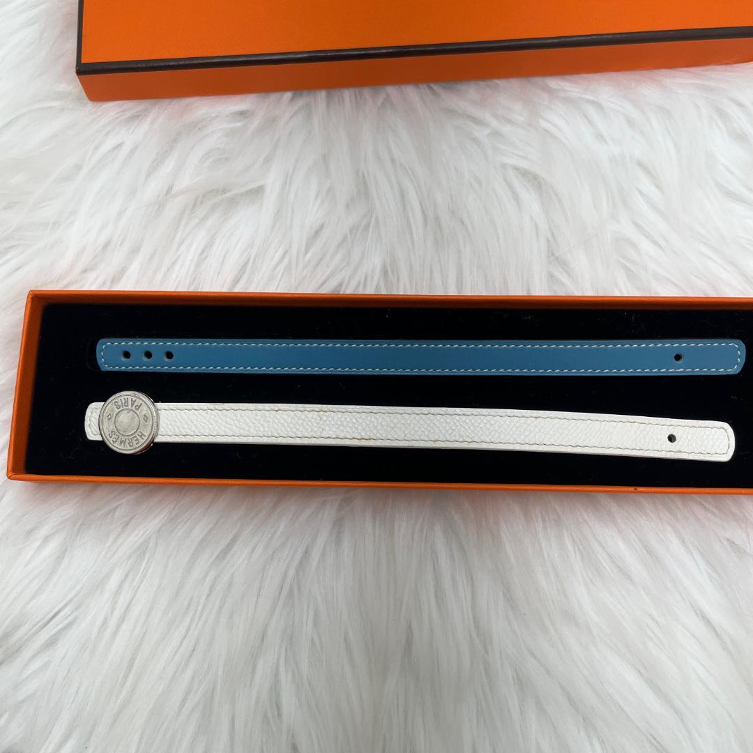 エルメスHERMES レザー ブレスレット セリエ ルーピング バングル