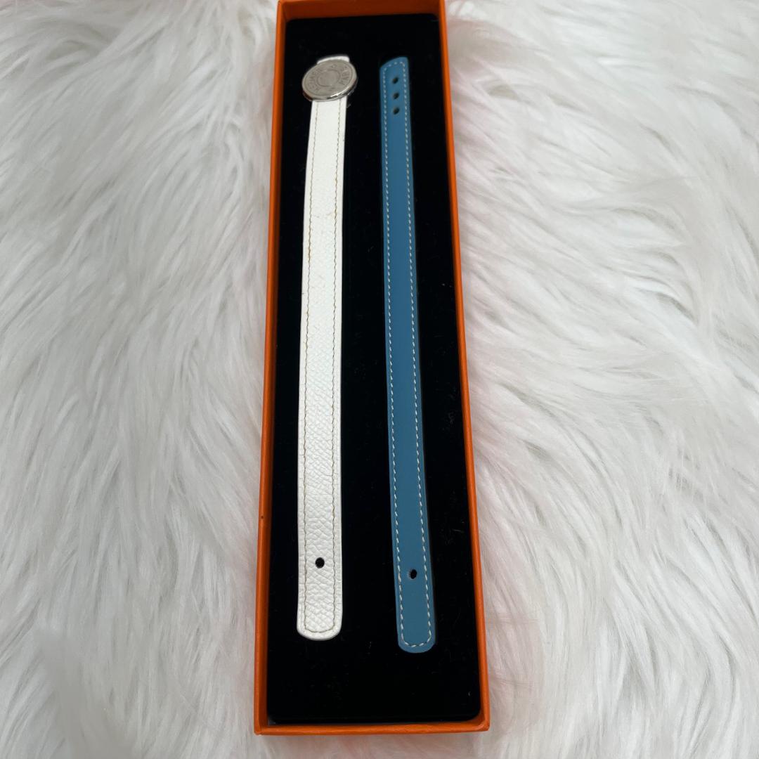 エルメスHERMES レザー ブレスレット セリエ ルーピング バングル