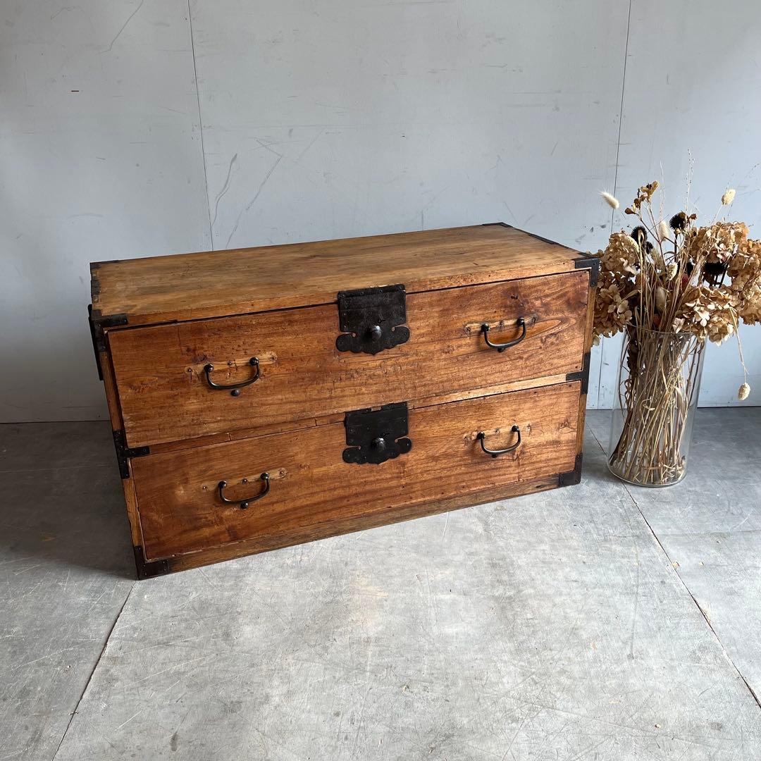 アンティーク チェスト 箪笥 テレビ台 無垢材 昭和レトロ ローボード