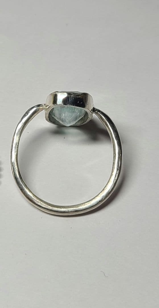 匿名★非加熱アクアマリンリング★