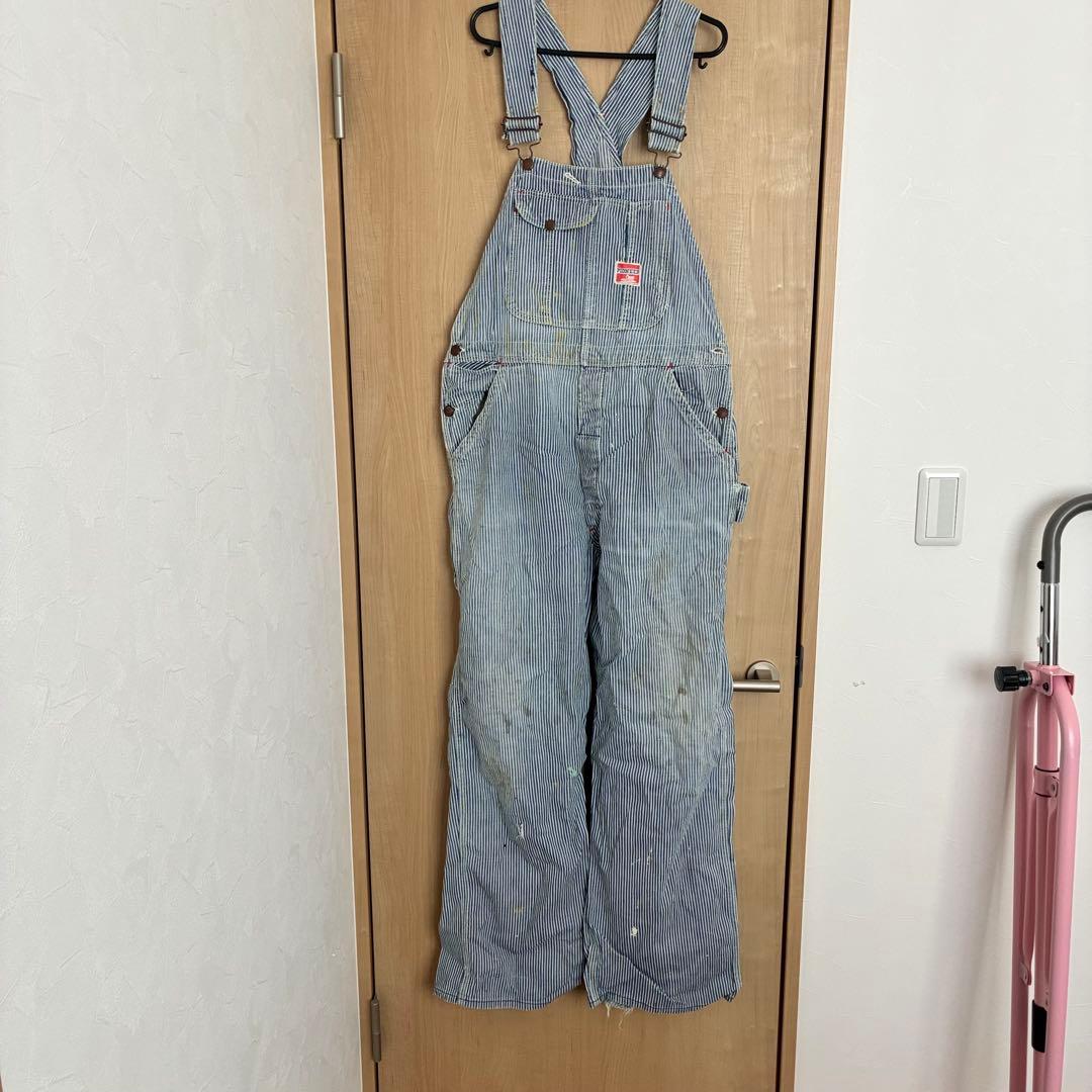 PIONEER デニムオーバーオール Vintage 50s ヒッコリーW38