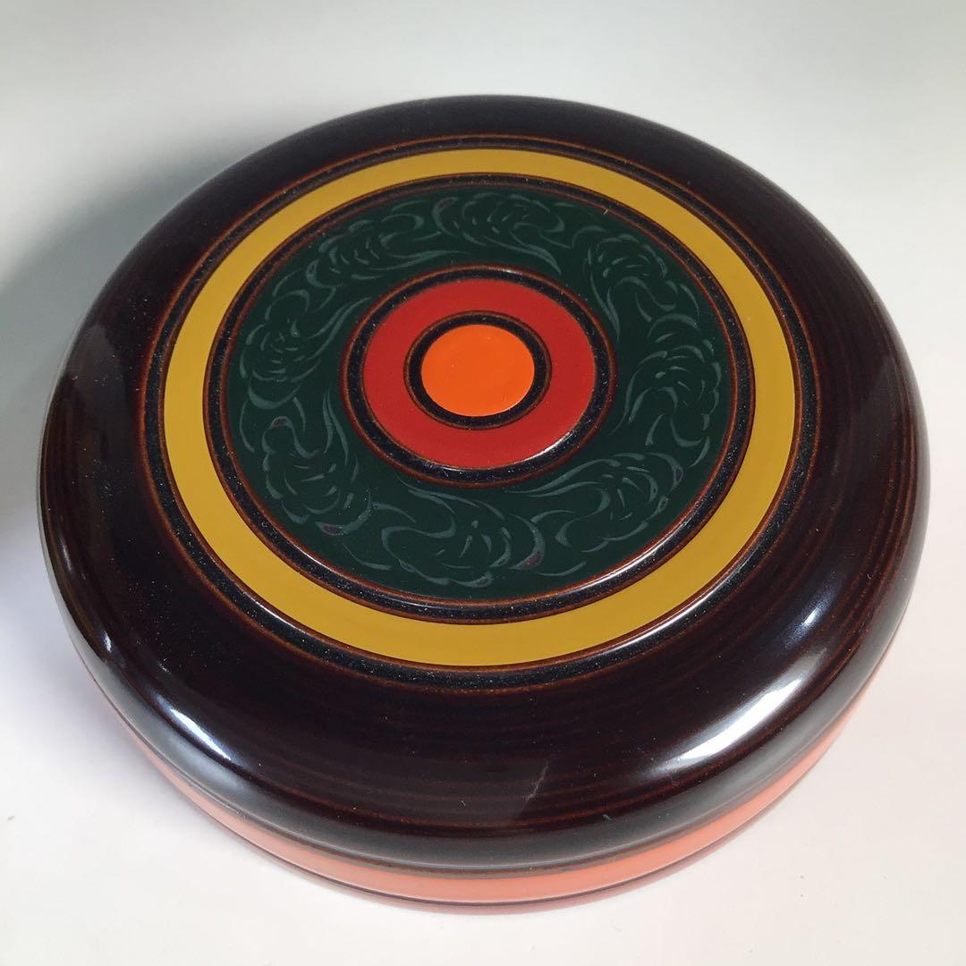 Ｍ７８４　棗　『和田瑾斎作』『独楽塗』『平棗』　共箱　茶道具