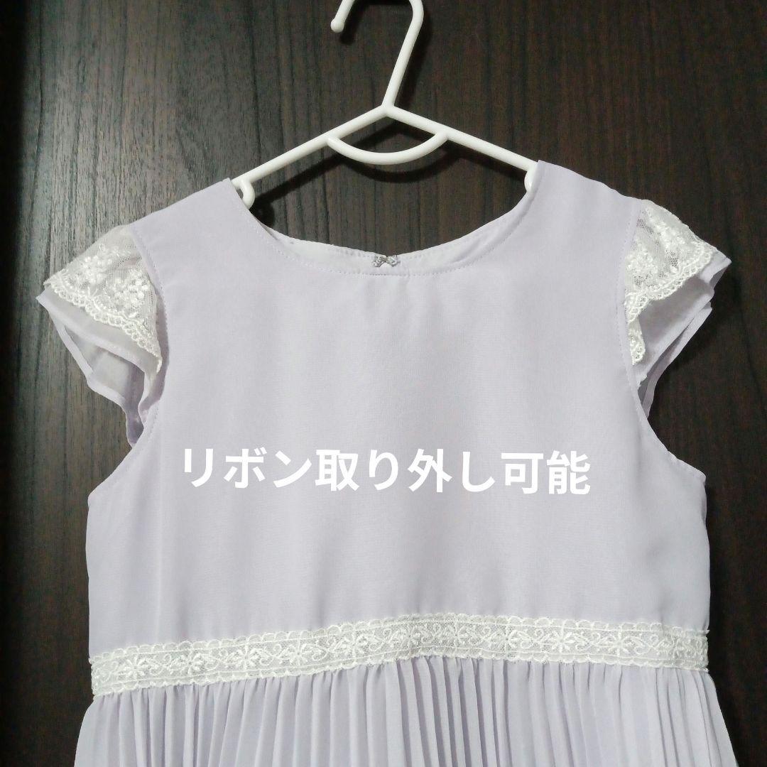 120 anyFAM 入学式 ボレロ ワンピース パープル 薄紫 ラベンダー