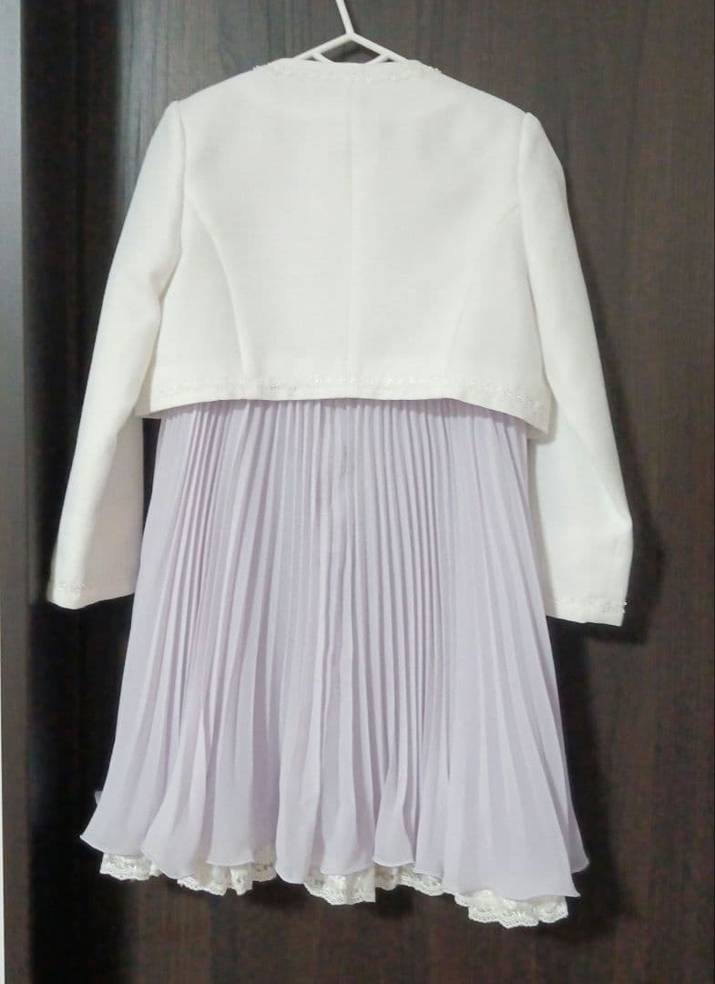 120 anyFAM 入学式 ボレロ ワンピース パープル 薄紫 ラベンダー