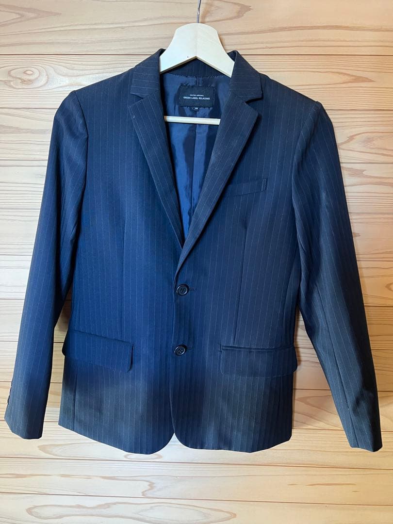 green label relaxing ネイビー ストライプ スーツセット