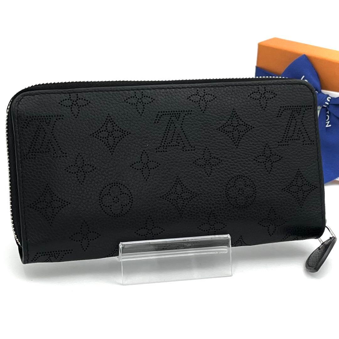 SSS級 ルイヴィトン ジッピーウォレット モノグラム マヒナ ブラック