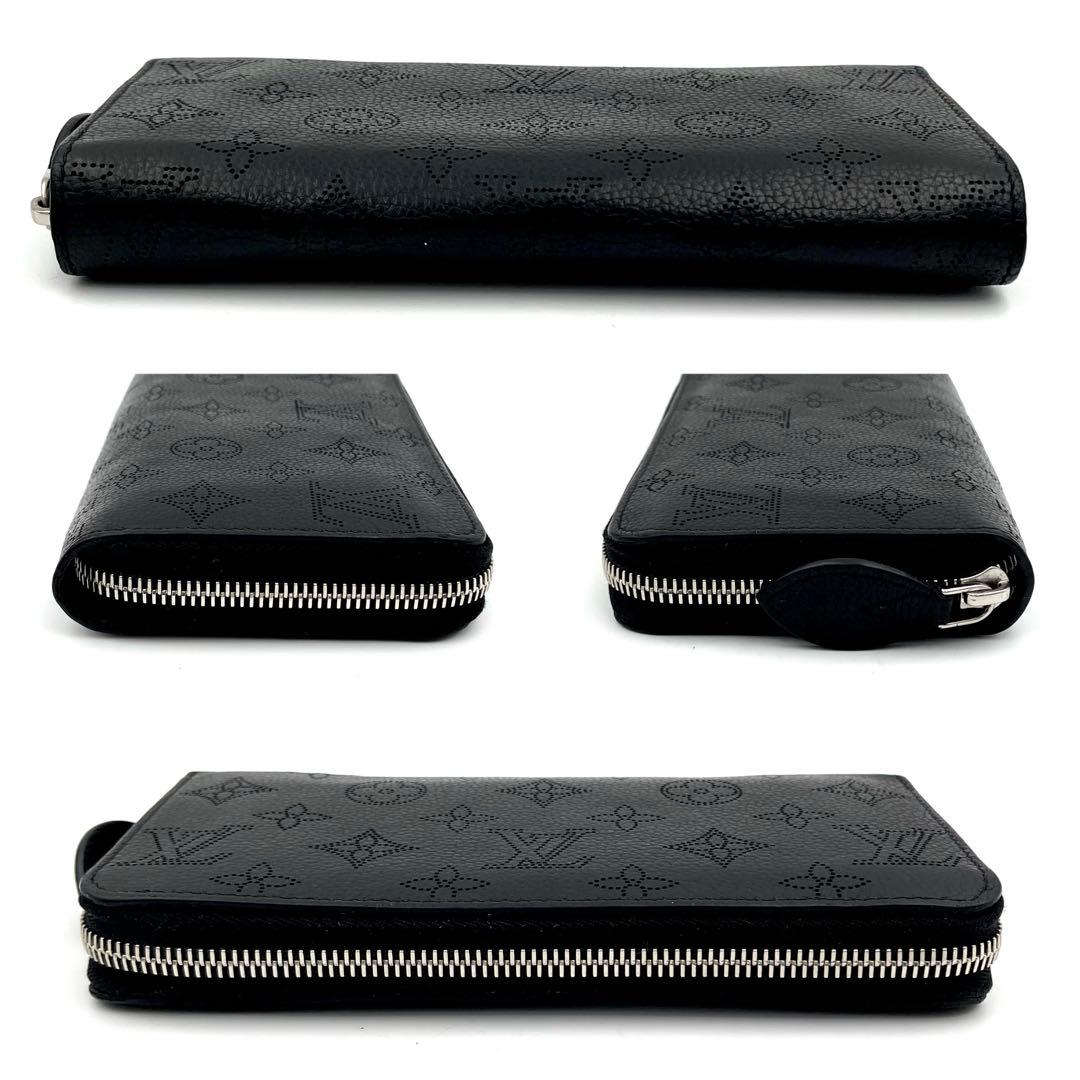 SSS級 ルイヴィトン ジッピーウォレット モノグラム マヒナ ブラック