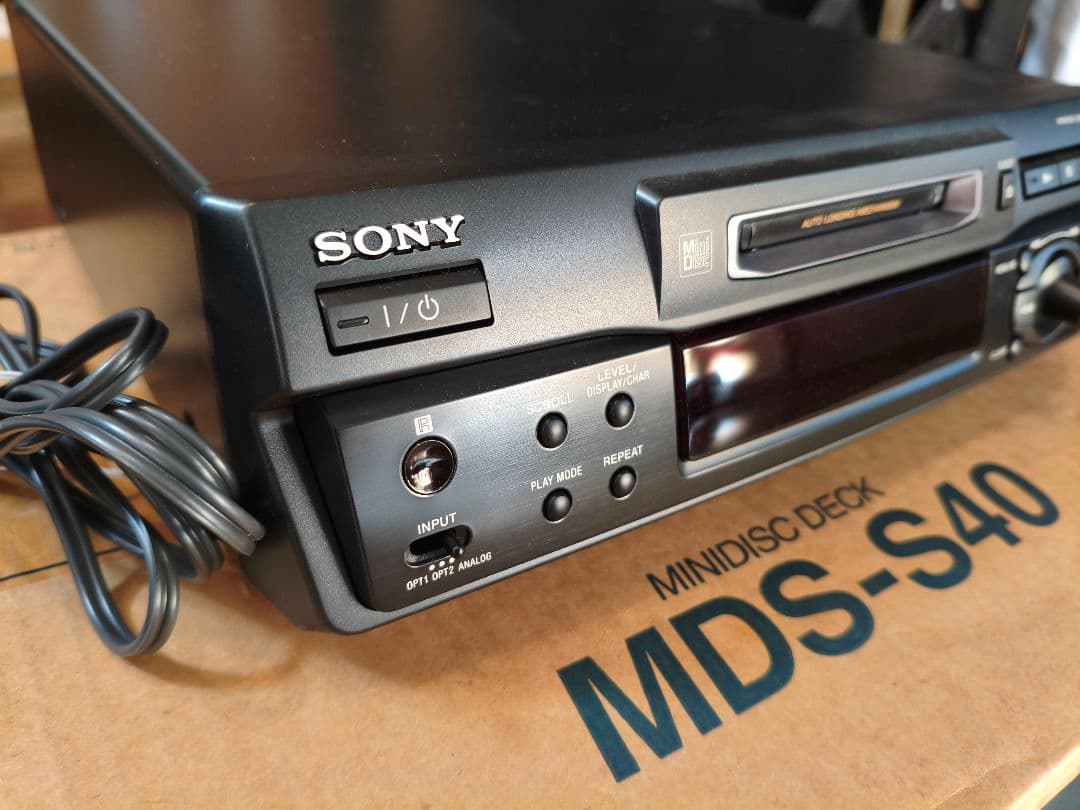 【動作確認済】SONY MDS-S40 ミニディスクデッキ　外箱付き