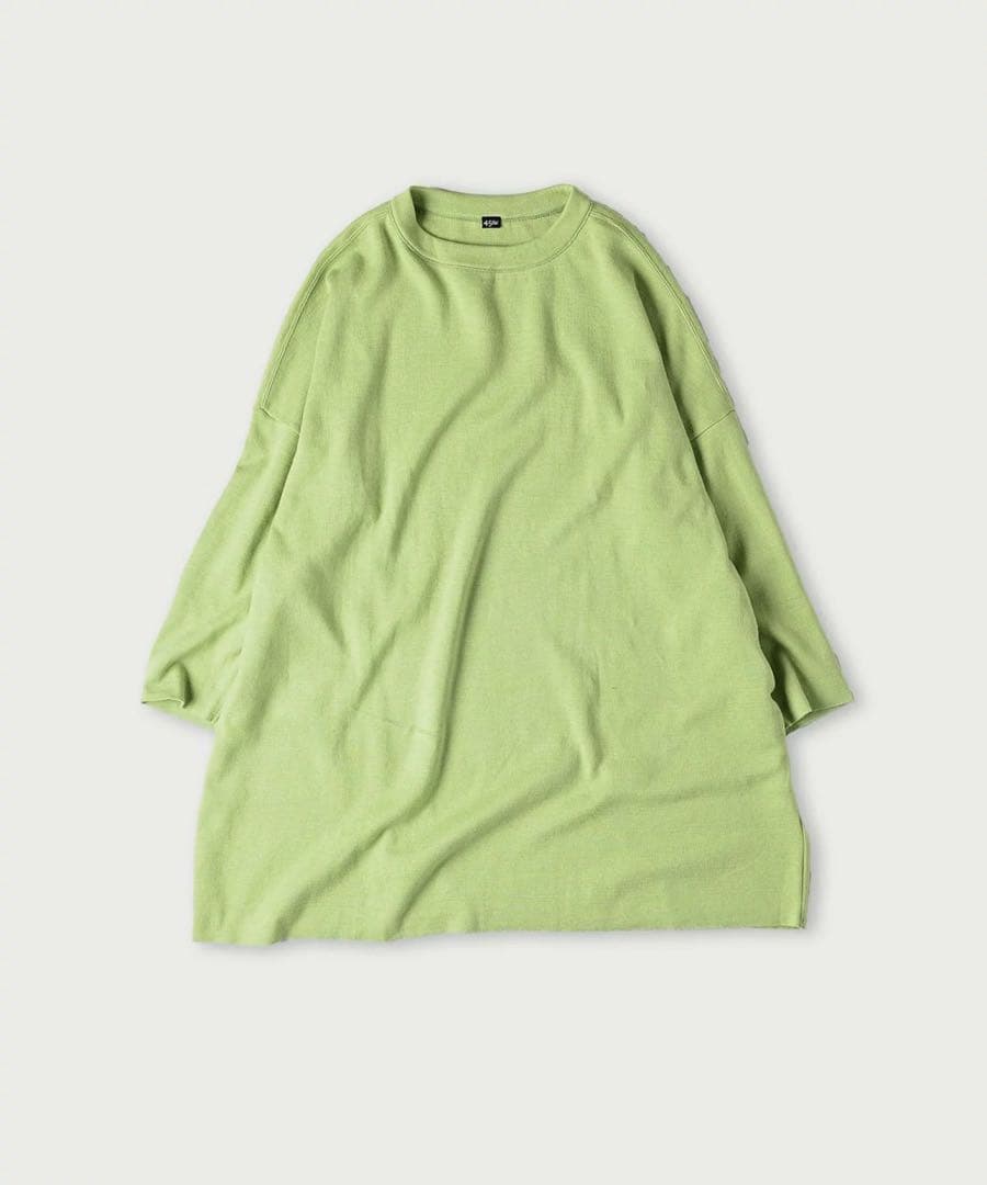 ●45R 45rpm●コットンスムースチュニック キミドリ