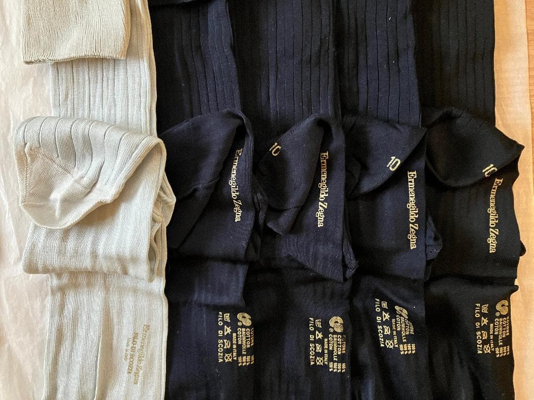 タ*ミ様 Ermenegildo Zegna ロングホーズ コットン 5本セット