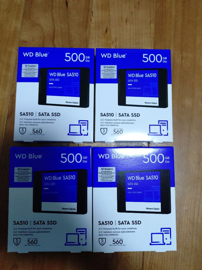 【新品未開封】WD Blue 500GB SATA SSD 4個セット