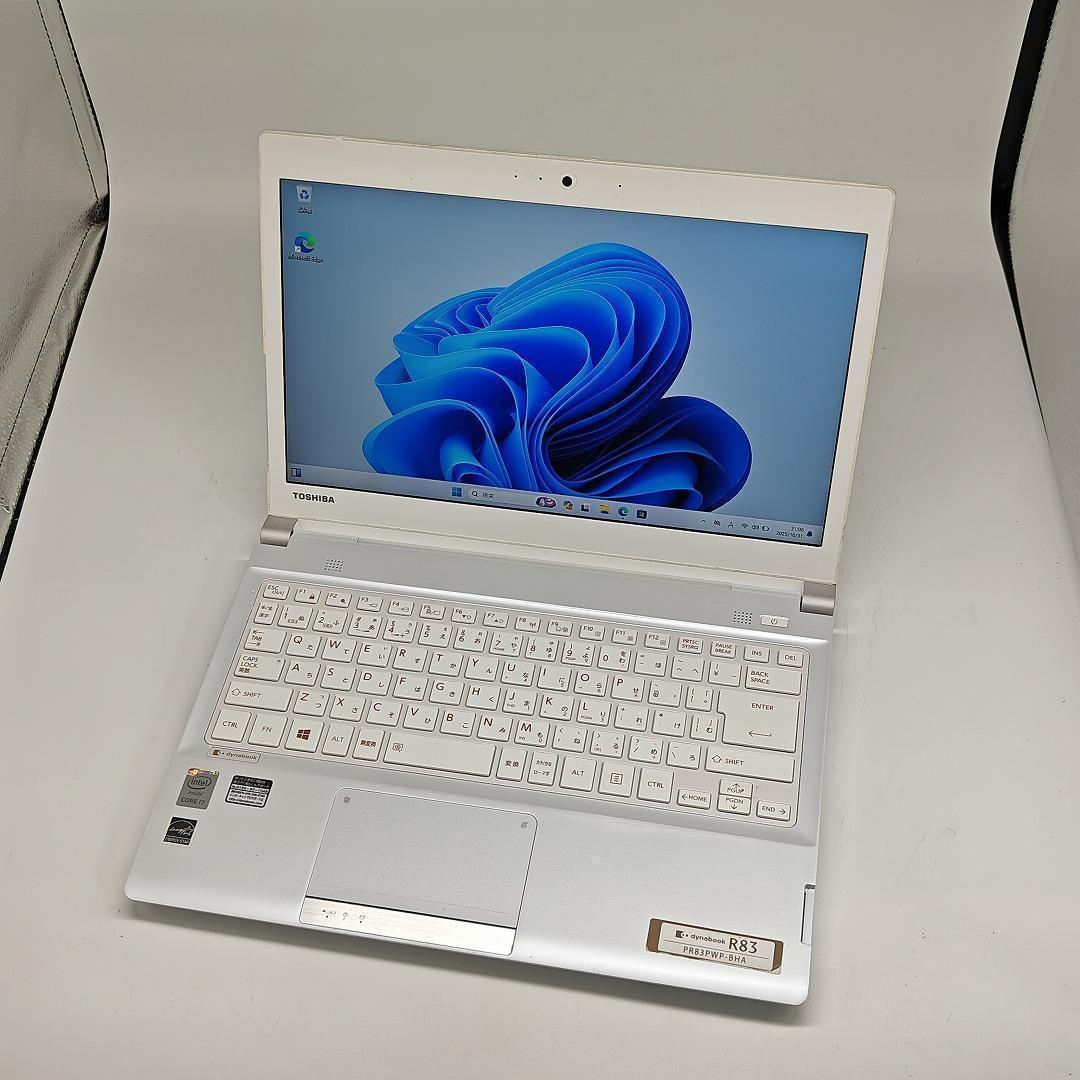 【東芝】R83 高性能i7 SSD512GB 16GB オフィス付きノートPC