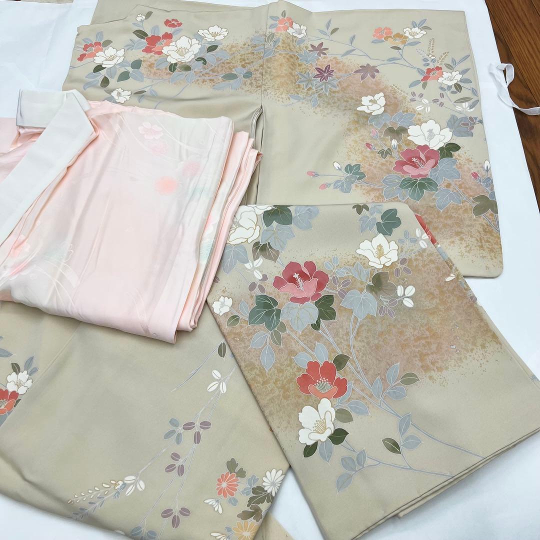 橘吉也様　　　　　　　　　正絹　訪問着・共誂の長襦袢2点セット　訪問着セット