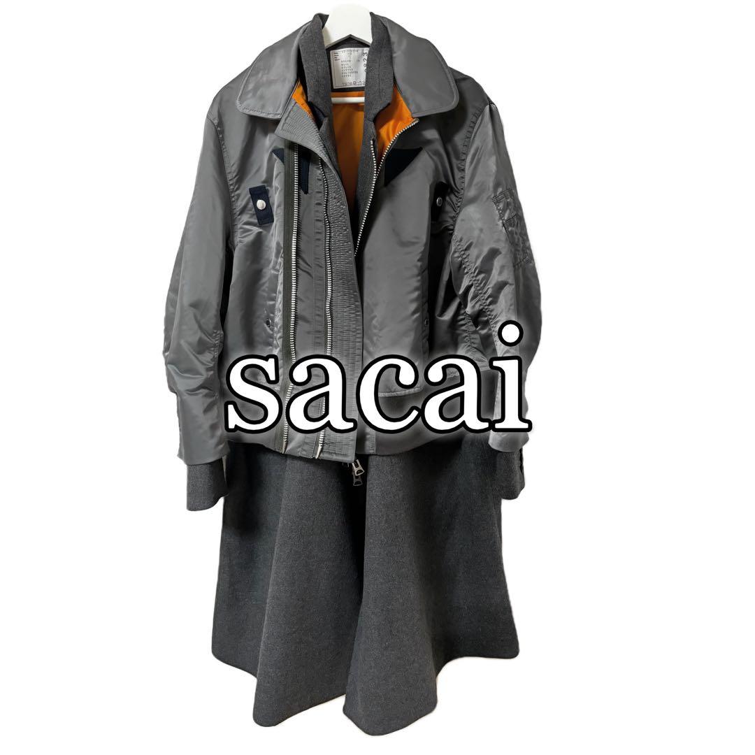 sacai　 22AW　Nylon Twill Mix Coat